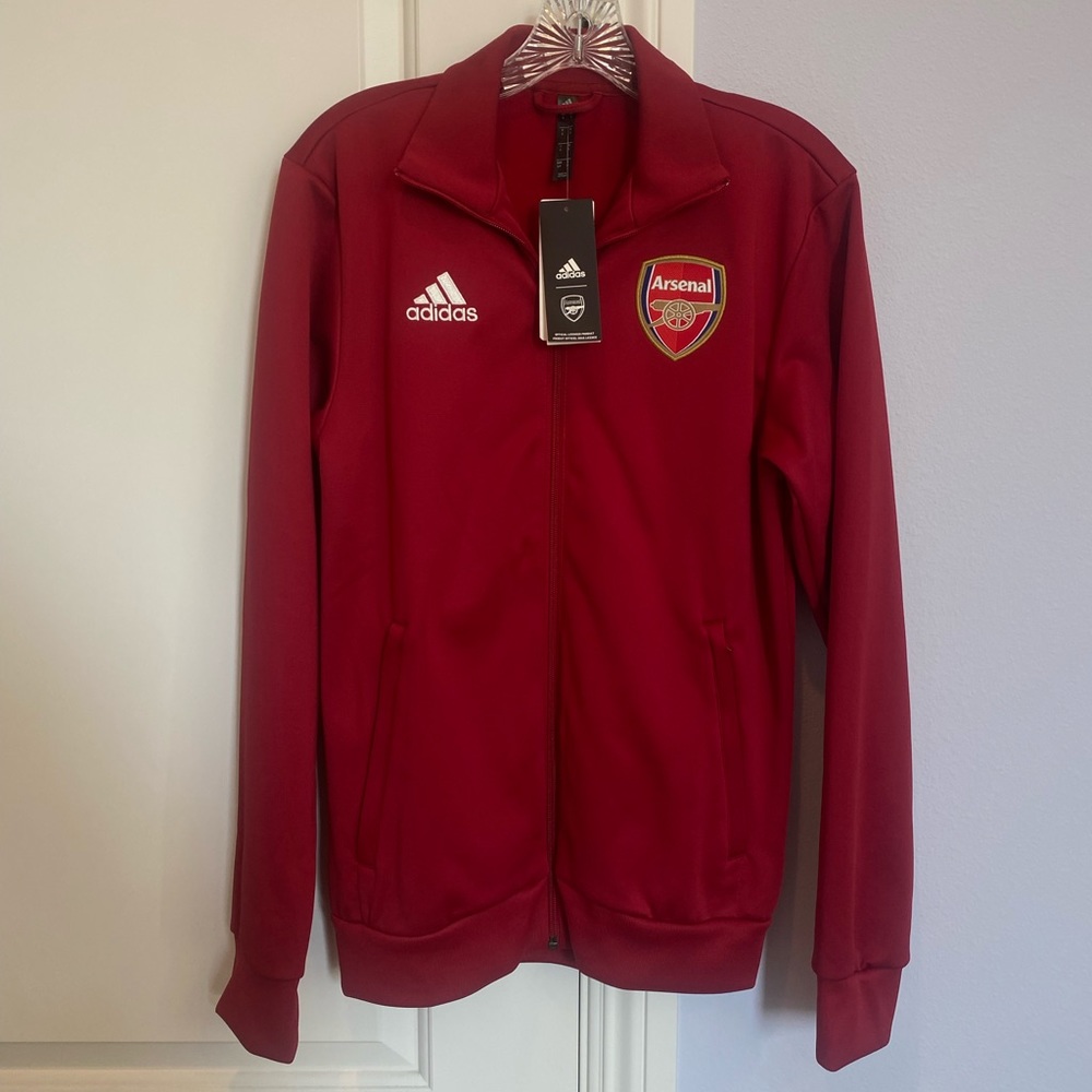 Adidas Red Jacket with Arsenal Logo